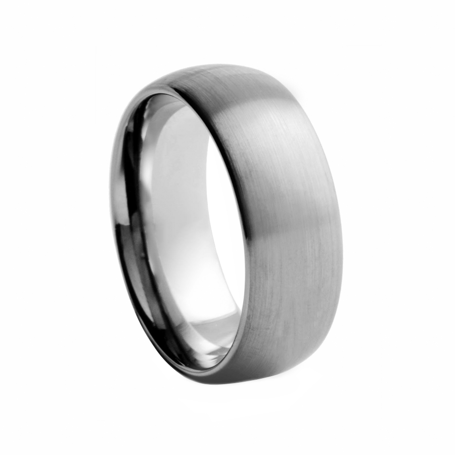Dome Silver Brushed Band 8mm