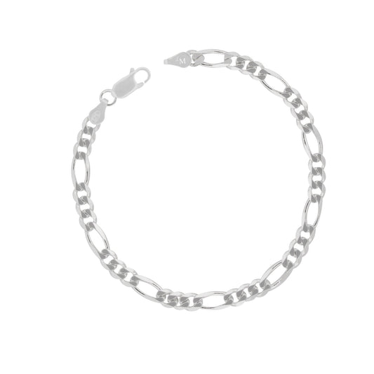 Figaro Bracelet 4.5mm Sterling Silver